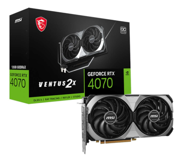 MSI GeForce RTX 4070 VENTUS 2X E OC 12GB GDDR6X - 1209068 - zdjęcie